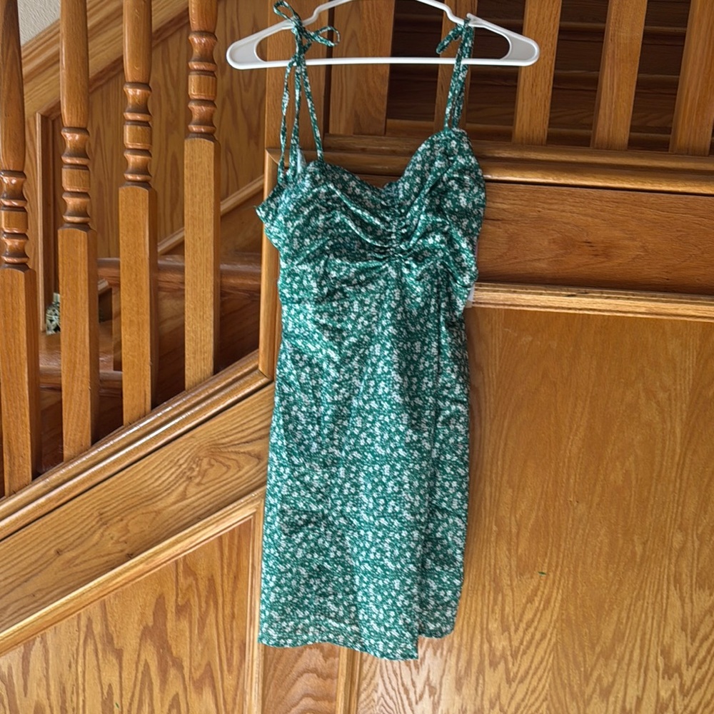 Green Floral Women's Dress